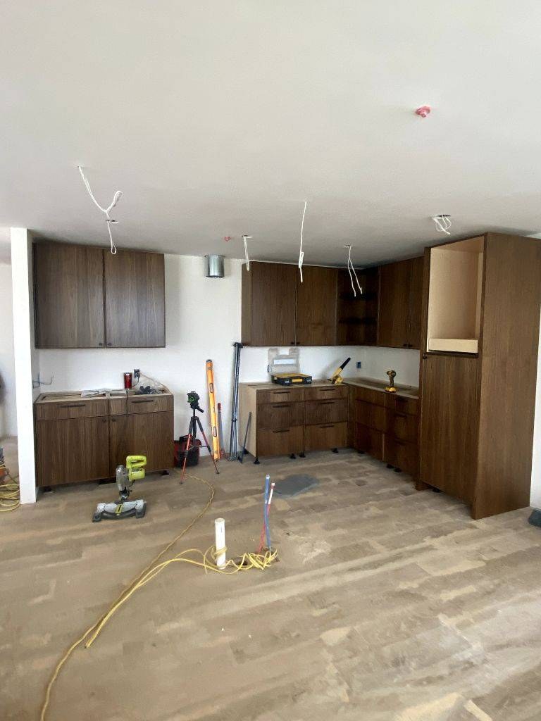 Kitchen remodeling in progress in a Fort Collins home